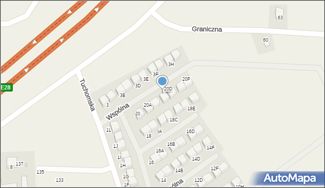 Nowy Tuchom, Wspólna, 20C, mapa Nowy Tuchom