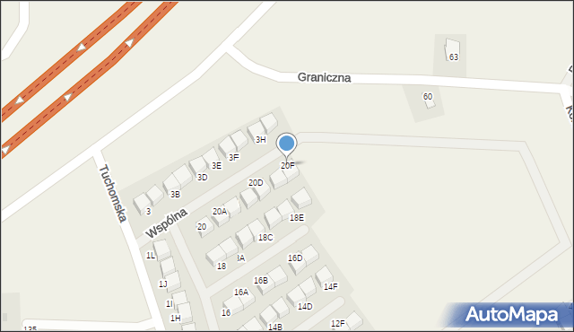 Nowy Tuchom, Wspólna, 20F, mapa Nowy Tuchom