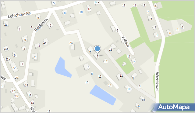 Ocypel, Wschodnia, 3, mapa Ocypel