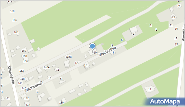 Odrano-Wola, Wschodnia, 10A, mapa Odrano-Wola