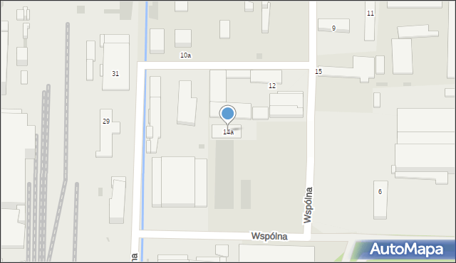 Olkusz, Wspólna, 14a, mapa Olkusz