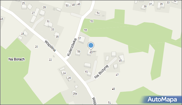 Olszowice, Wspólna, 43, mapa Olszowice