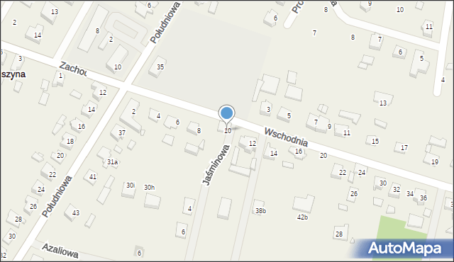 Olszyna, Wschodnia, 10, mapa Olszyna
