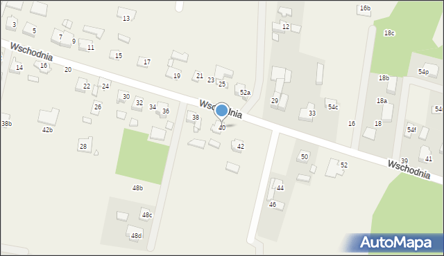 Olszyna, Wschodnia, 40, mapa Olszyna