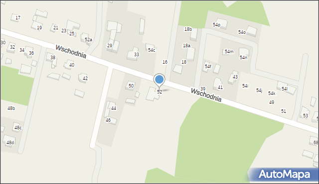 Olszyna, Wschodnia, 52, mapa Olszyna