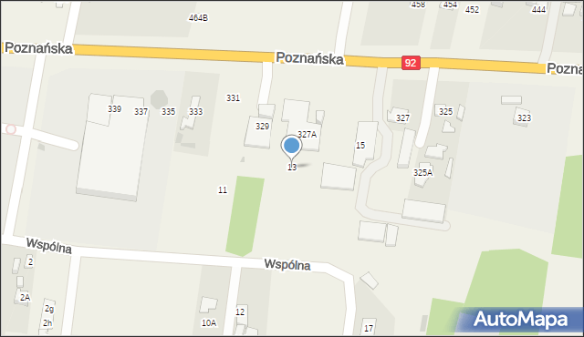 Ołtarzew, Wspólna, 13, mapa Ołtarzew