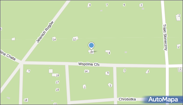 Osiedle Wilga, Wspólna Chata, 10, mapa Osiedle Wilga