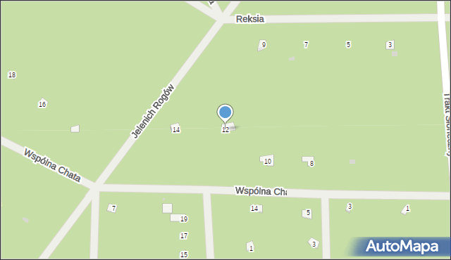 Osiedle Wilga, Wspólna Chata, 12, mapa Osiedle Wilga