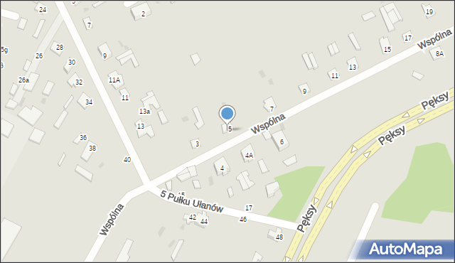 Ostrołęka, Wspólna, 5A, mapa Ostrołęka