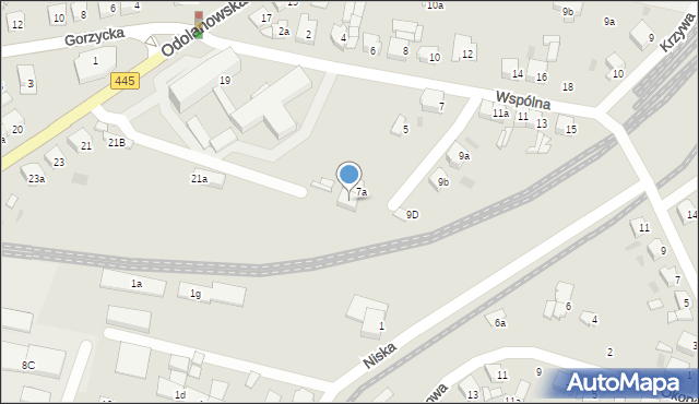 Ostrów Wielkopolski, Wspólna, 7b, mapa Ostrów Wielkopolski