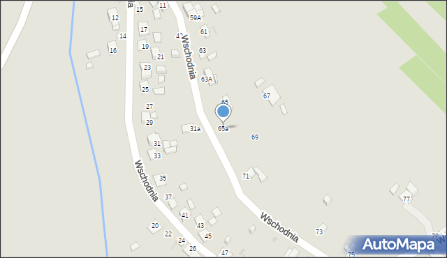 Ostrowiec Świętokrzyski, Wschodnia, 65a, mapa Ostrowiec Świętokrzyski