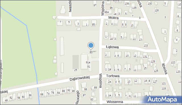 Ostrowiec Świętokrzyski, Wspólna, 93, mapa Ostrowiec Świętokrzyski