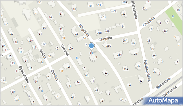 Otrębusy, Wspólna, 13, mapa Otrębusy