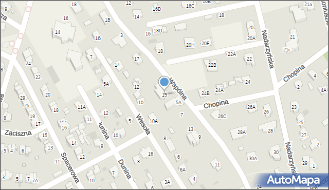 Otrębusy, Wspólna, 15, mapa Otrębusy