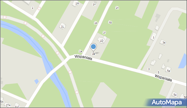 Otwock, Wspaniała, 1e, mapa Otwock