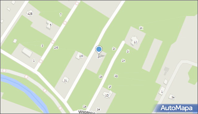 Otwock, Wspaniała, 1n, mapa Otwock