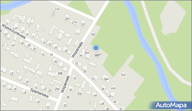 Otwock, Wspaniała, 34B, mapa Otwock