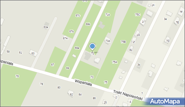 Otwock, Wspaniała, 71, mapa Otwock