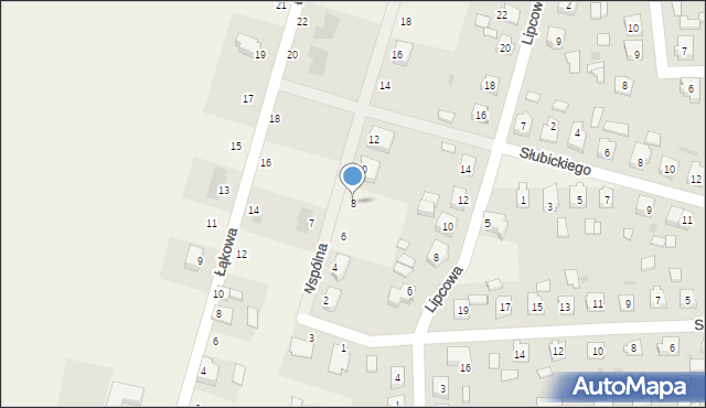 Ozorzyn, Wspólna, 8, mapa Ozorzyn