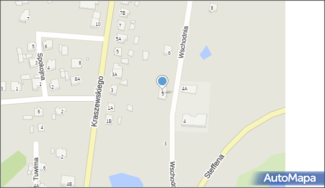 Pasłęk, Wschodnia, 5, mapa Pasłęk