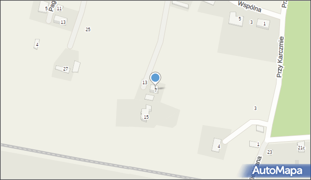 Pawłówek, Wspólna, 7, mapa Pawłówek