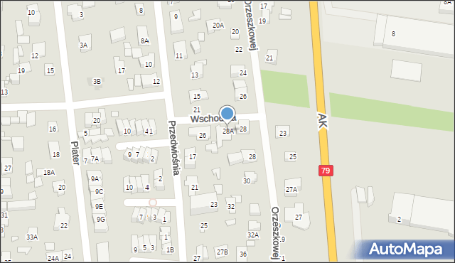 Piaseczno, Wschodnia, 28A, mapa Piaseczno