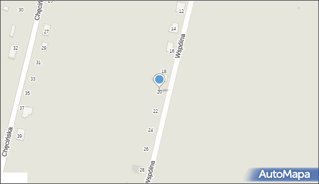 Piekoszów, Wspólna, 20, mapa Piekoszów