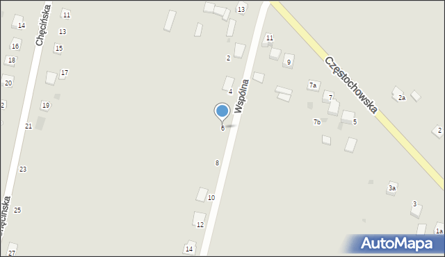 Piekoszów, Wspólna, 6, mapa Piekoszów