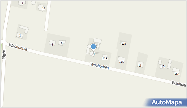 Pigża, Wschodnia, 11, mapa Pigża