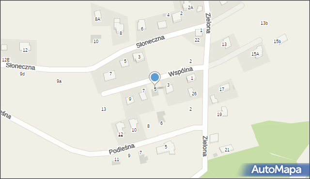 Piła Kościelecka, Wspólna, 5, mapa Piła Kościelecka