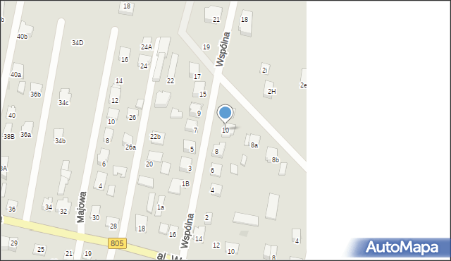 Pilawa, Wspólna, 10, mapa Pilawa