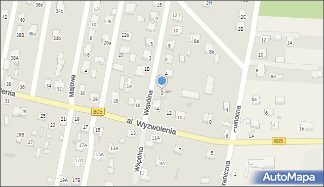Pilawa, Wspólna, 2, mapa Pilawa