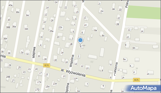 Pilawa, Wspólna, 4, mapa Pilawa