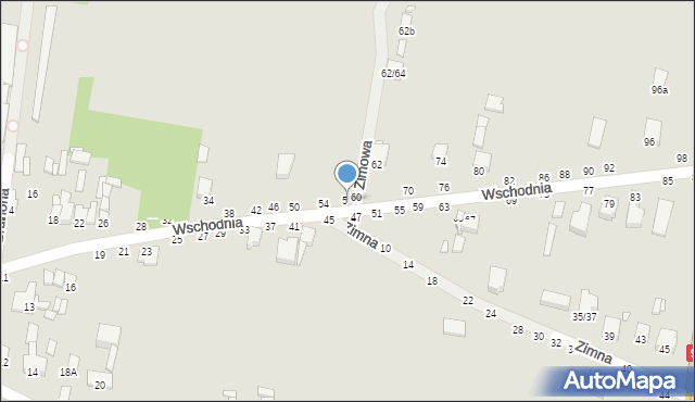 Piotrków Trybunalski, Wschodnia, 58, mapa Piotrków Trybunalski