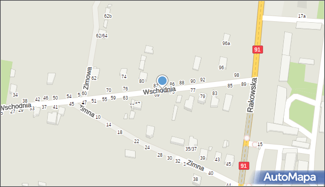 Piotrków Trybunalski, Wschodnia, 71, mapa Piotrków Trybunalski