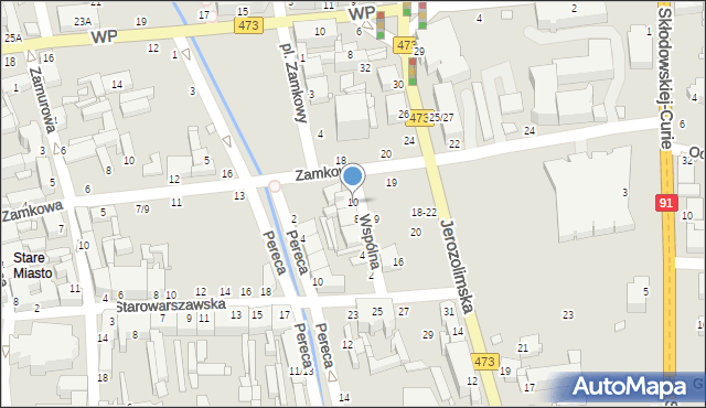 Piotrków Trybunalski, Wspólna, 10, mapa Piotrków Trybunalski