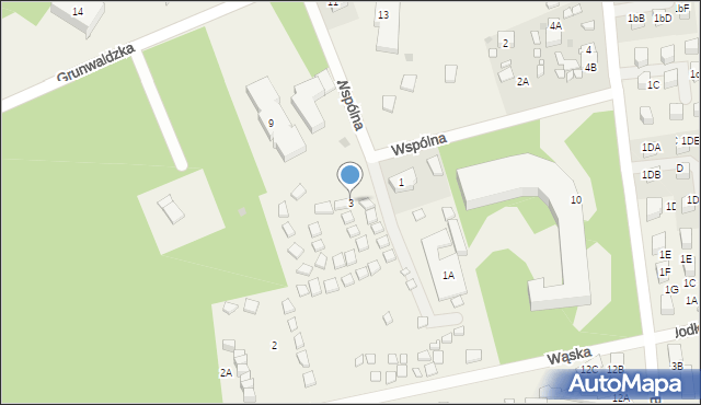 Pobierowo, Wspólna, 3, mapa Pobierowo