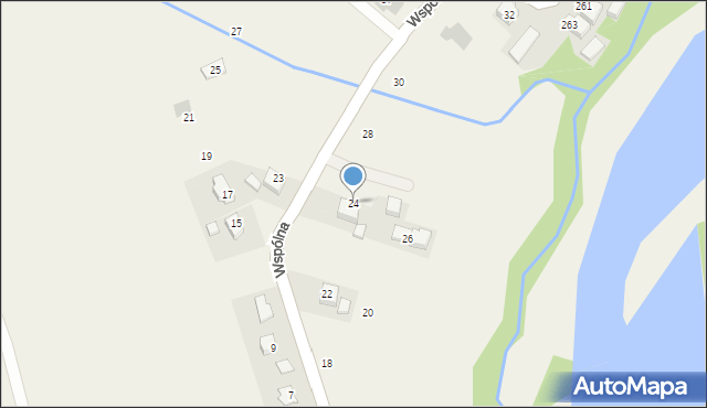 Polanka Wielka, Wspólna, 24, mapa Polanka Wielka