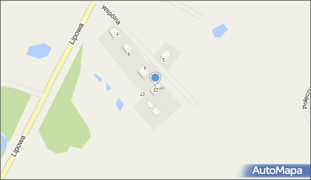 Połęczyno, Wspólna, 12, mapa Połęczyno