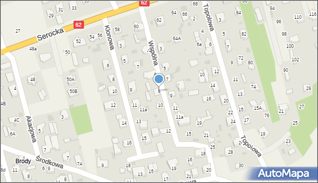 Pomiechówek, Wspólna, 8, mapa Pomiechówek