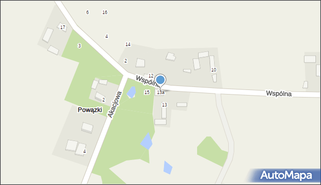 Powązki, Wspólna, 13a, mapa Powązki