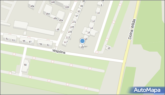 Poznań, Wspólna, 63, mapa Poznania