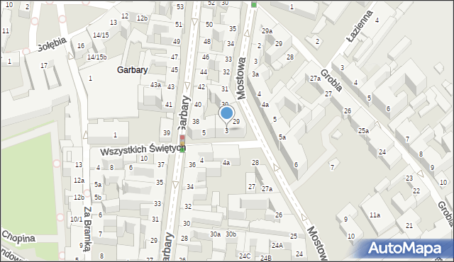 Poznań, Wszystkich Świętych, 3, mapa Poznania