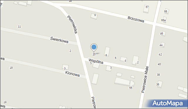 Prusice, Wspólna, 10, mapa Prusice