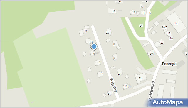 Przecław, Wspólna, 9, mapa Przecław