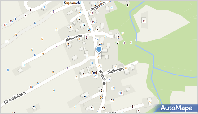 Przyłęków, Wspólna, 21, mapa Przyłęków