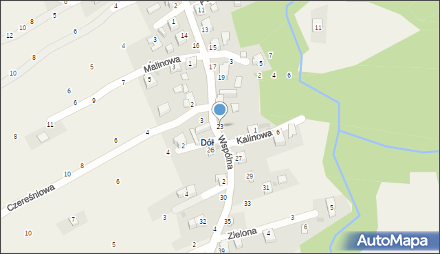 Przyłęków, Wspólna, 23, mapa Przyłęków