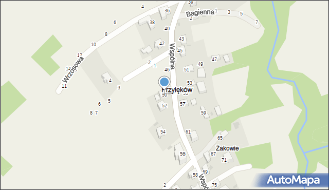 Przyłęków, Wspólna, 50, mapa Przyłęków
