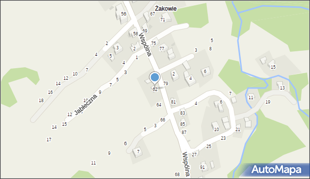 Przyłęków, Wspólna, 62, mapa Przyłęków