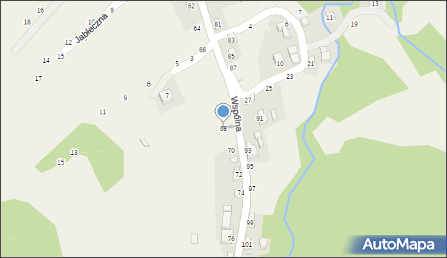 Przyłęków, Wspólna, 68, mapa Przyłęków